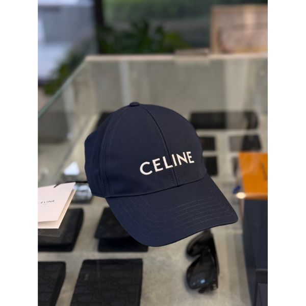Celine 經典 刺繡 字母設計 深藍配色 帽子