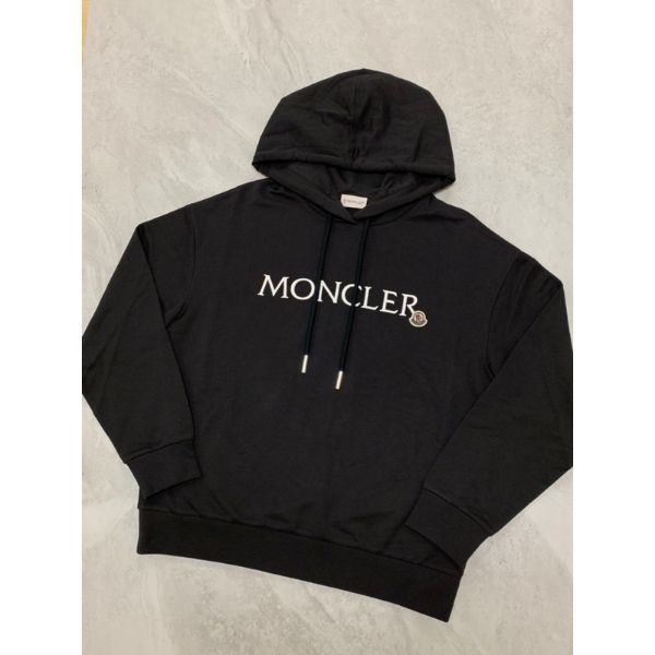 Moncler 刺繡字母設計 經典款 黑色 帽t