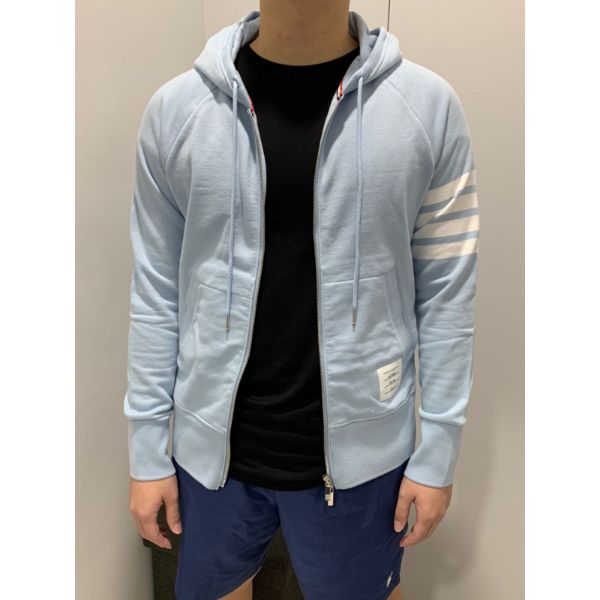 Thom Browne TB 寶寶藍色 經典棉圈 連帽外套