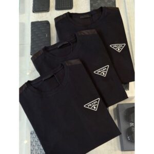 Prada 經典 小logo設計 黑色 短袖T恤上衣