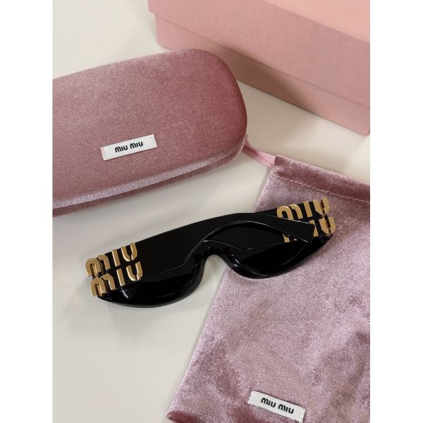 Miu miu 經典 黑金配色 貓眼框 女生 爆款墨鏡