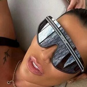 Dior 迪奧 歐美新款時尚ins風水印連體大框男女款太陽眼鏡流行墨鏡遮陽鏡 時尚百搭款眼鏡