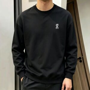 on昂跑胸口立體硅膠字母衛衣 毛圈套頭圓領長袖衛衣 休閒運動大學T